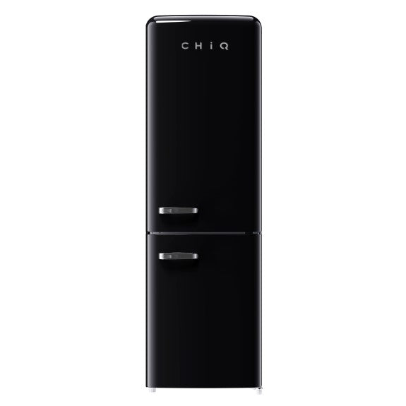 CHiQ 231 Litre Retro Style Bottom Mount Fridge - Black