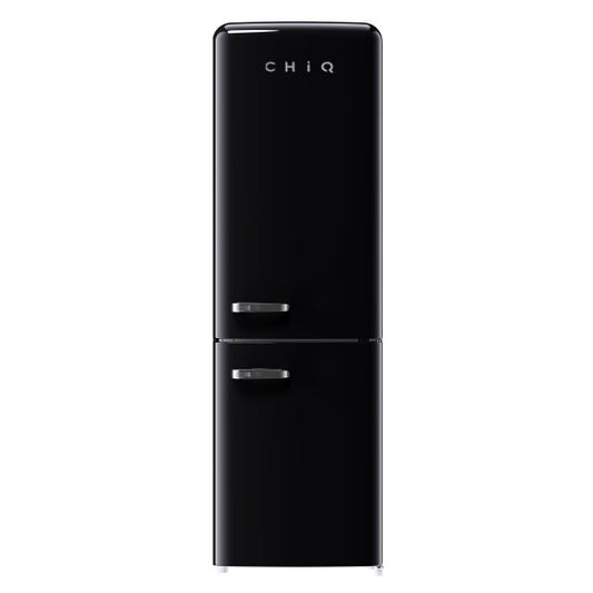 CHiQ 231 Litre Retro Style Bottom Mount Fridge - Black