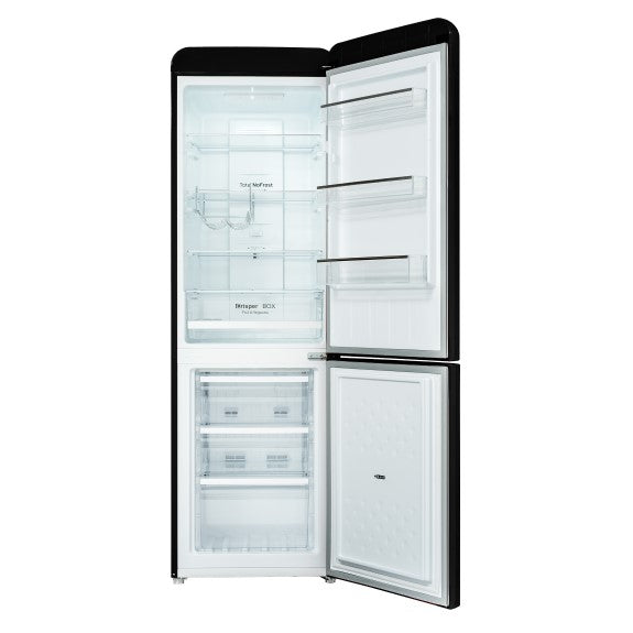 CHiQ 231 Litre Retro Style Bottom Mount Fridge - Black