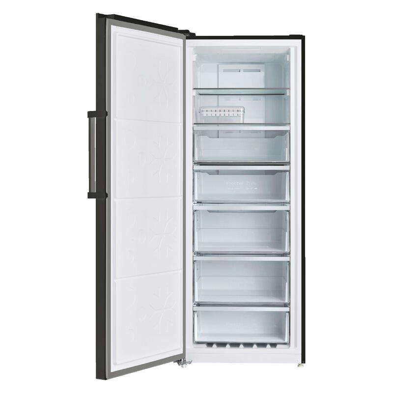 CHiQ 380L Hybrid Frost Free Freezer - Black Steel (Left Hinge)