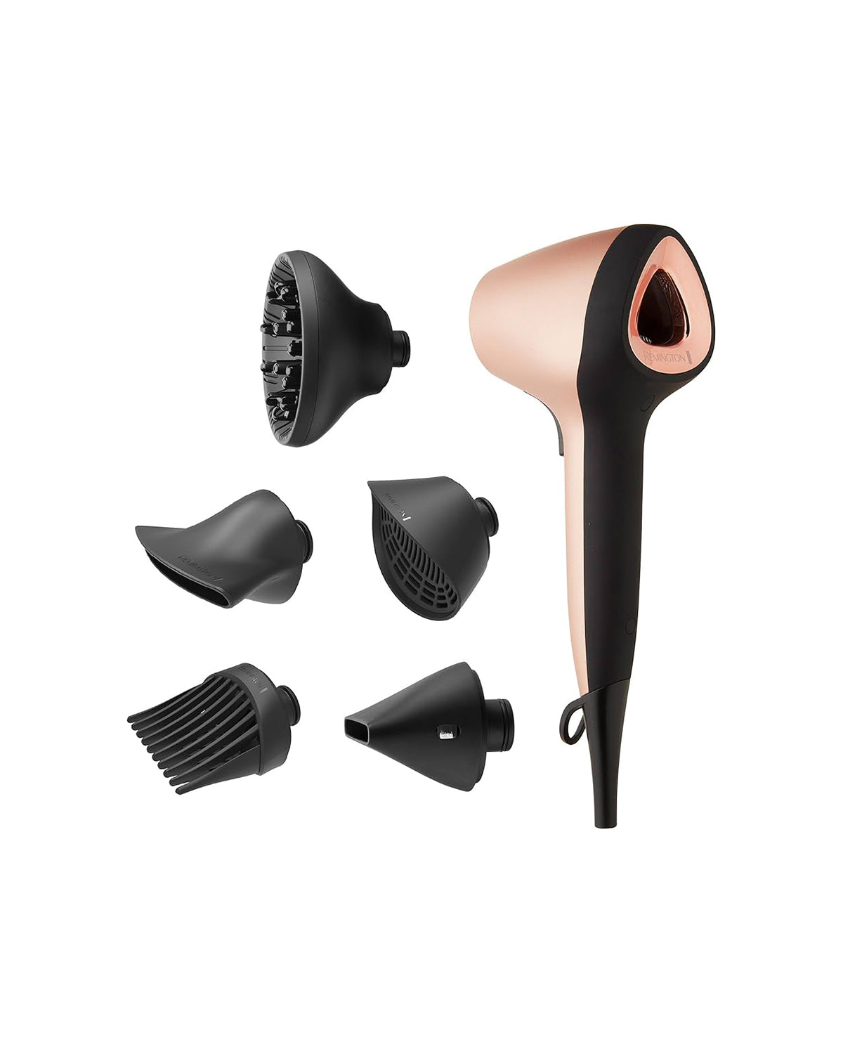 Remington Air 3 D  Plus Hair Dryer With 5 Attachments 1800  Watt
