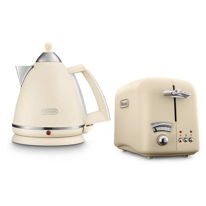 DeLonghi Argento Kettle & 2-Slice Toaster Pack - Beige