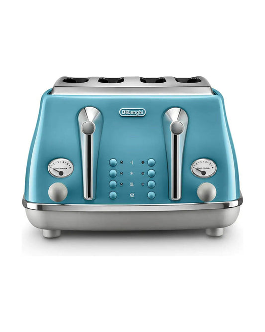 DeLonghi Icona Capitals Lisbon Azure 4 Slice Toaster