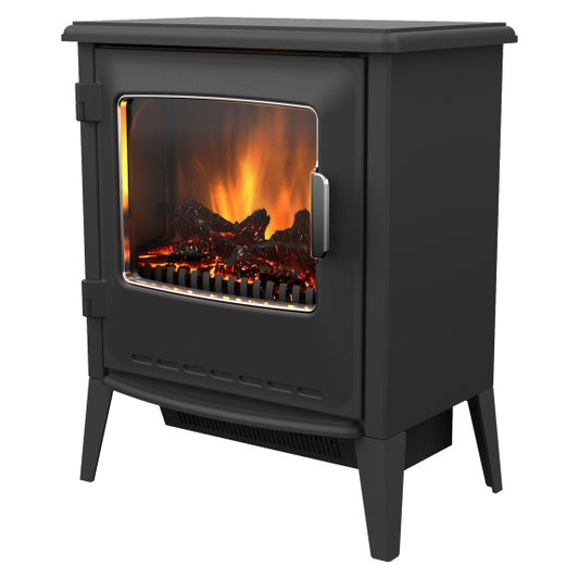 Dimplex Riley Optiflame Portable Electric Fire with Black Chrome Accents