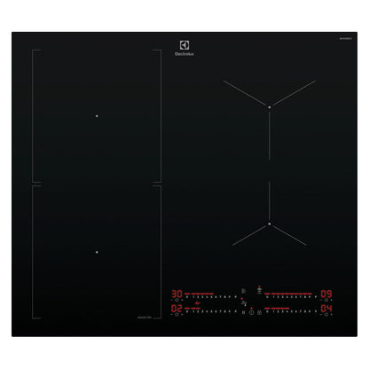 Electrolux 60cm 4 Zone Induction Cooktop - SenseFry - Black (Series 700)