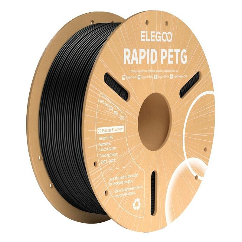 Elegoo 1.75mm 1kg Rapid PETG Filament - Black