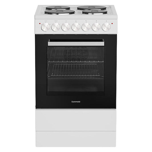Euromaid 50cm Electric Freestanding Cooker - White