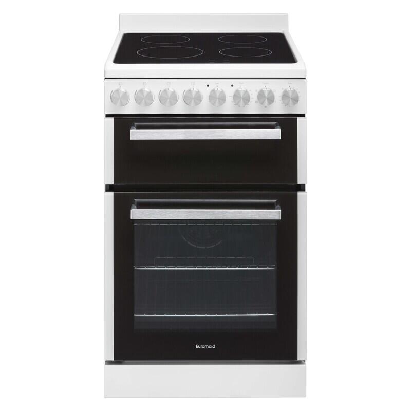Euromaid 54cm Freestanding Electric Cooker - White