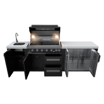 Everdure Oasis Outdoor Kitchen 6 Burner Sink with Tropical Beverage Cooler