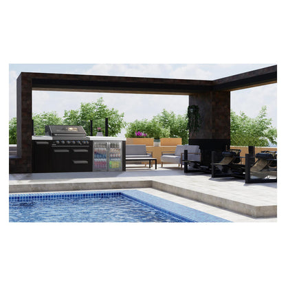 Everdure Oasis Outdoor Kitchen 6 Burner Sink with Tropical Beverage Cooler