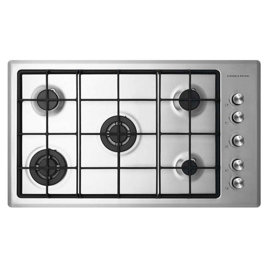 Fisher & Paykel 90cm 5 Burner Gas Cooktop - Stainless Steel