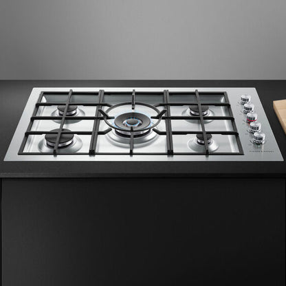 Fisher & Paykel 90cm Series 9 5 Burner Gas Cooktop, Flush Fit, LPG