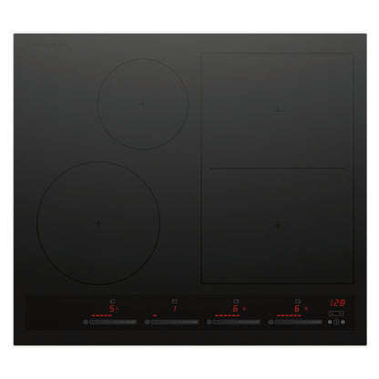 Fisher & Paykel 60cm 4 Zone Induction Cooktop: Smart Zone - Black (Series 7)