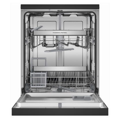 Fisher & Paykel 60cm Freestanding Sanatise Dishwasher - Black Stainless Steel