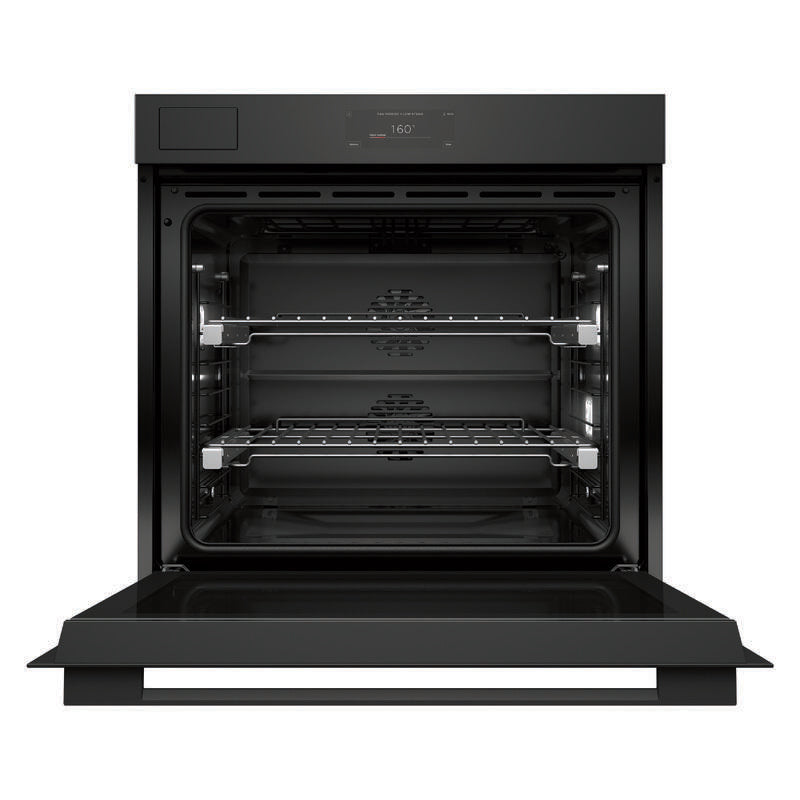 Fisher & Paykel 76cm Minimal Pyrolytic Steam Assist Oven - Black Glass (Series 11)