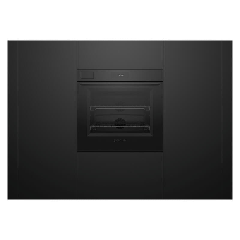 Fisher & Paykel 76cm Minimal Pyrolytic Steam Assist Oven - Black Glass (Series 11)
