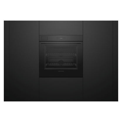 Fisher & Paykel 76cm Minimal Pyrolytic Steam Assist Oven - Black Glass (Series 11)