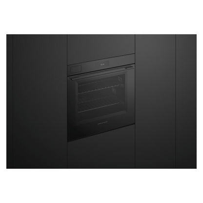 Fisher & Paykel 76cm Minimal Pyrolytic Steam Assist Oven - Black Glass (Series 11)