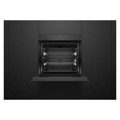 Fisher & Paykel 76cm Minimal Handleless Pyrolytic Steam Assist Oven - Black Glass (Series 11)