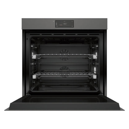 Fisher & Paykel 76cm Minimal Handleless Pyrolytic Oven - Grey Glass (Series 9)