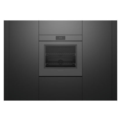 Fisher & Paykel 76cm Minimal Handleless Pyrolytic Oven - Grey Glass (Series 9)