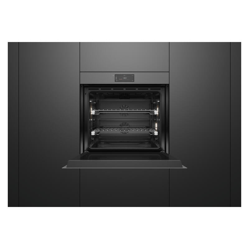 Fisher & Paykel 76cm Minimal Handleless Pyrolytic Oven - Grey Glass (Series 9)