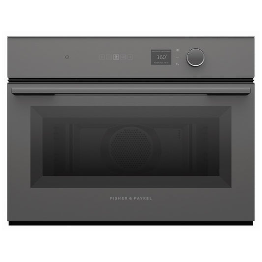Fisher & Paykel 60cm Minimal Compact Combi-Microwave Oven - Grey Glass