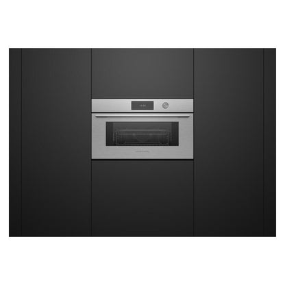 Fisher & Paykel 76cm Contemporary Combi-Microwave Oven - Brushed Silver Glass (Series 9)