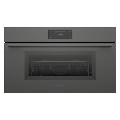 Fisher & Paykel 76cm Minimal Compact Combi-Microwave Oven - Grey Glass (Series 9)