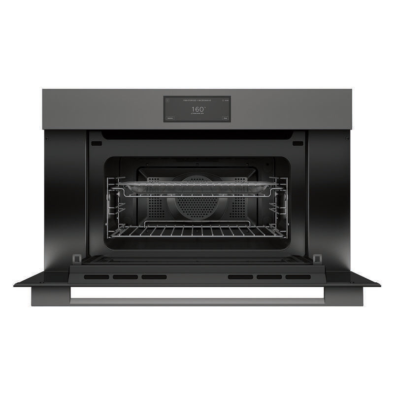 Fisher & Paykel 76cm Minimal Compact Combi-Microwave Oven - Grey Glass (Series 9)