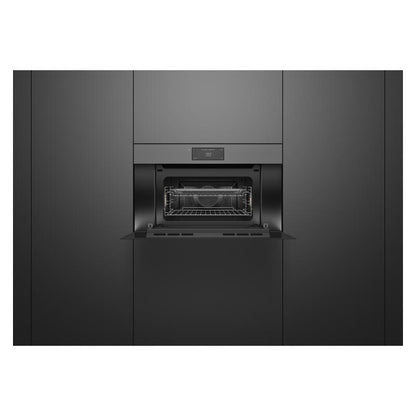 Fisher & Paykel 76cm Minimal Handleless Compact Combi-Microwave Oven - Grey Glass (Series 9)