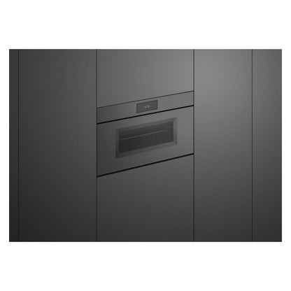 Fisher & Paykel 76cm Minimal Handleless Compact Combi-Microwave Oven - Grey Glass (Series 9)