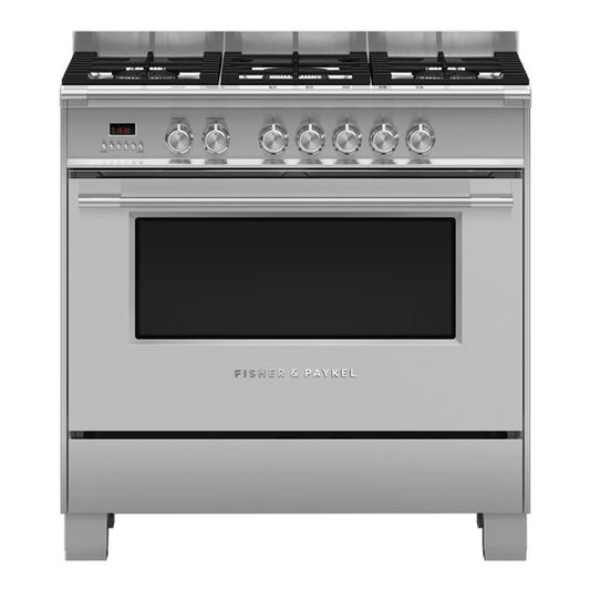 Fisher & Paykel 90cm Series 7 Classic 5 Burner Dual Fuel Cooker