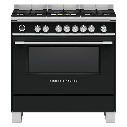 Fisher & Paykel 90cm Series 9 Classic 5 Burner Dual Fuel Pyrolytic Cooker