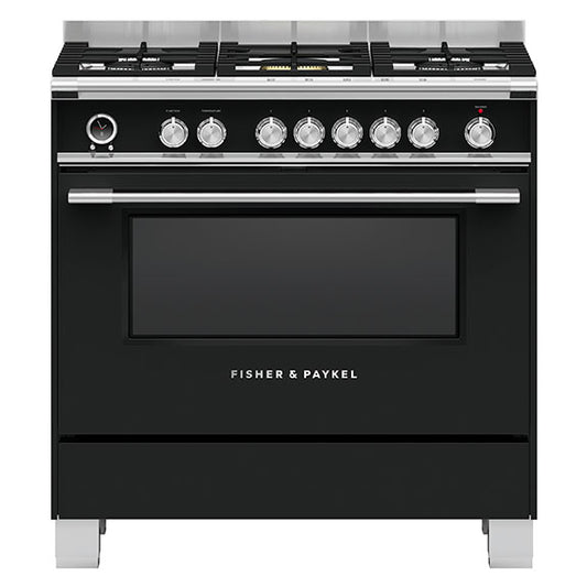Fisher & Paykel 90cm Series 9 Classic 5 Burner Dual Fuel Pyrolytic Cooker