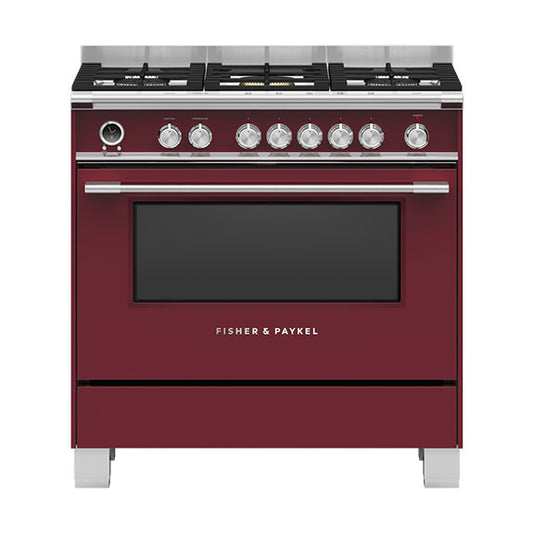 Fisher & Paykel 90cm Series 9 Classic 5 Burner Dual Fuel Pyrolytic Cooker