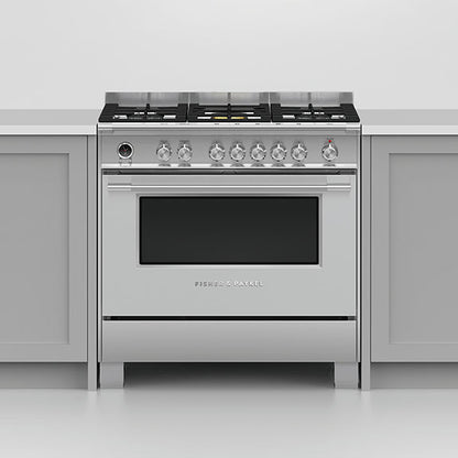 Fisher & Paykel 90cm Series 9 Classic 5 Burner Dual Fuel Pyrolytic Cooker