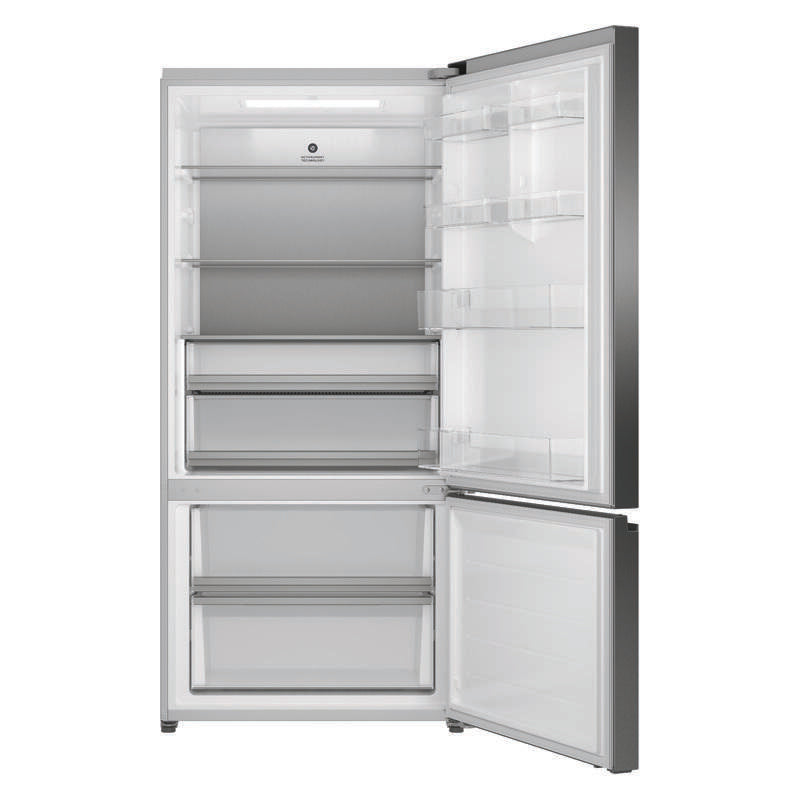 Fisher & Paykel 515L Bottom Mount Fridge Freezer - Black Stainless Steel (Series 5)
