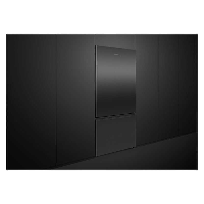 Fisher & Paykel 515L Bottom Mount Fridge Freezer - Black Stainless Steel (Series 5)