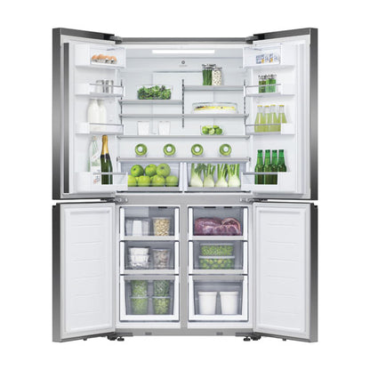 Fisher & Paykel 538L Series 7 Quad Door Refrigerator Freezer, Ice & Water