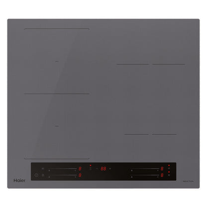 Haier 60cm 4-Zone Induction Cooktop with Flexi Zone - Grey Glass (500 Series)