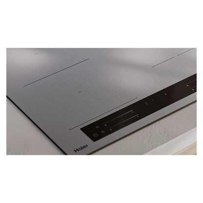 Haier 60cm 4-Zone Induction Cooktop with Flexi Zone - Grey Glass (500 Series)