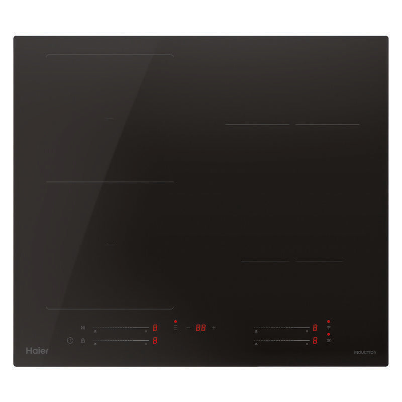 Haier 60cm 500 Series Induction Cooktop 4 Zone Low Current - Black Glass