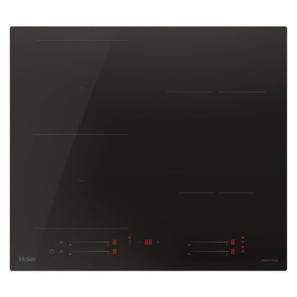 Haier 60cm 500 Series Induction Cooktop 4 Zone Low Current - Black Glass