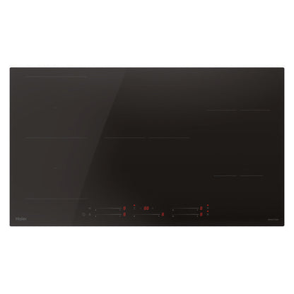 Haier 90cm 5 Zone Induction Cooktop with Flexi Zone - Black Glass (500 Series)
