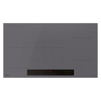 Haier 90cm 5-Zone Induction Cooktop with Flexi Zone - Grey Glass (500 Series)