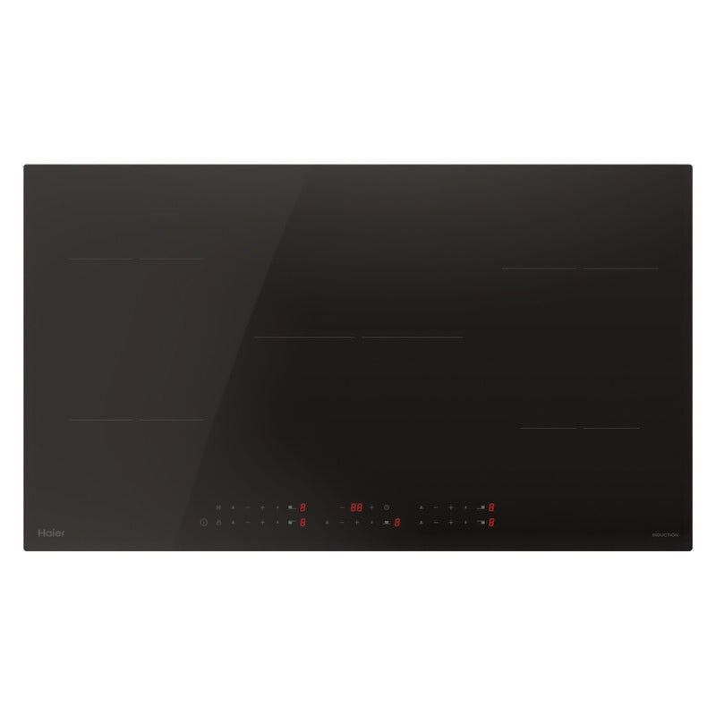 Haier 90cm 500 Series Induction Cooktop 5 Zone - Black Glass