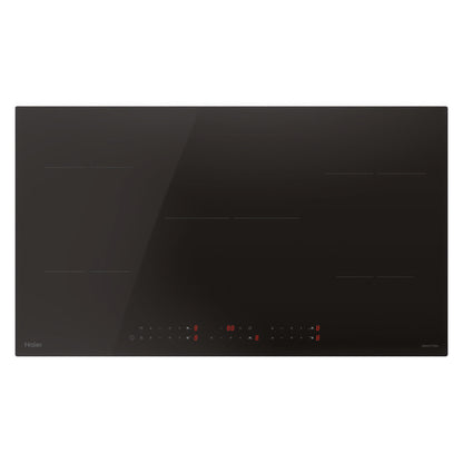 Haier 90cm 300 Series Induction Cooktop 5 Zone Low Current - Black Glass