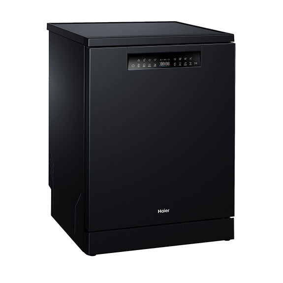 Haier 60cm Freestanding Dishwasher with Steam - Black
