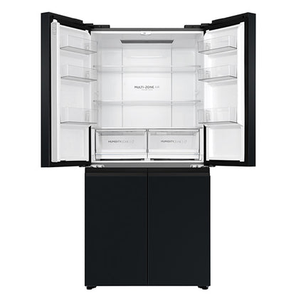 Haier 463L Quad Door Fridge Freezer - Black (600 Series)